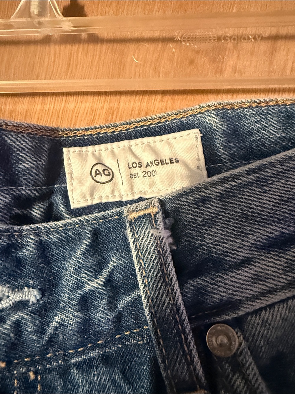 AG Adriano Goldschmied Light Blue Straight Leg Jeans Billie Relaxed High Rise - Picture 9 of 11